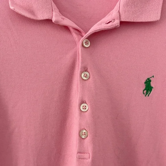 Ralph Lauren Pink Polo Dress with Green Logo - Picture 4 of 13